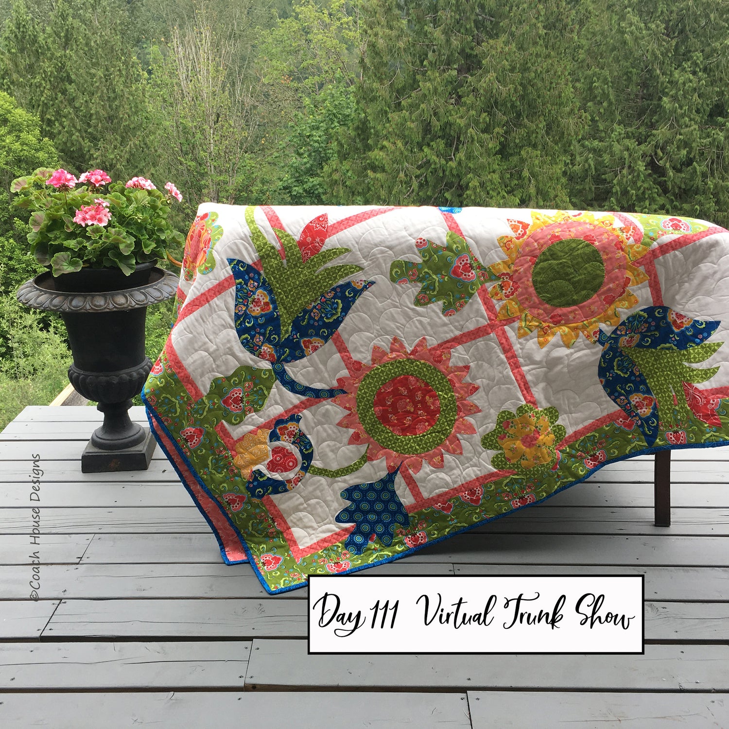 Day 111 of my Virtual Trunk Show - Floral Screen