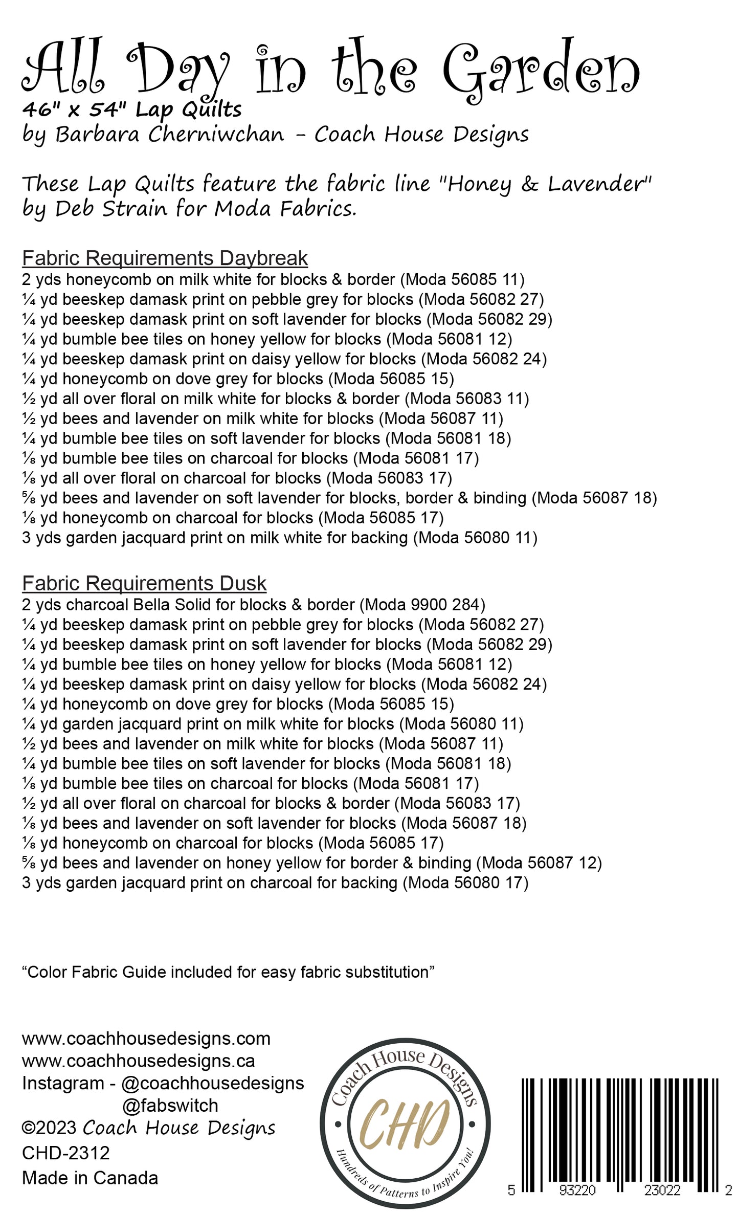 All Day in the Garden Downloadable PDF Quilt Pattern