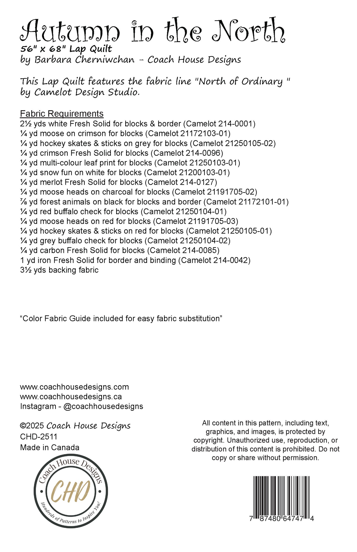 Autumn in the North Quilt Pattern