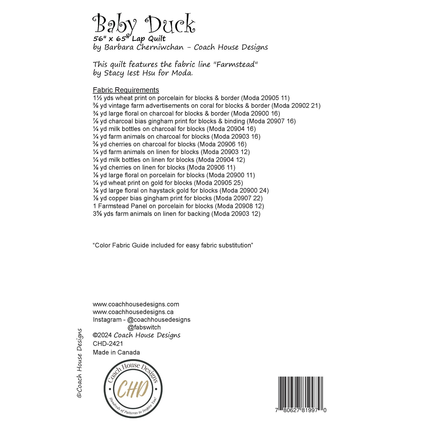 Baby Duck Quilt Pattern