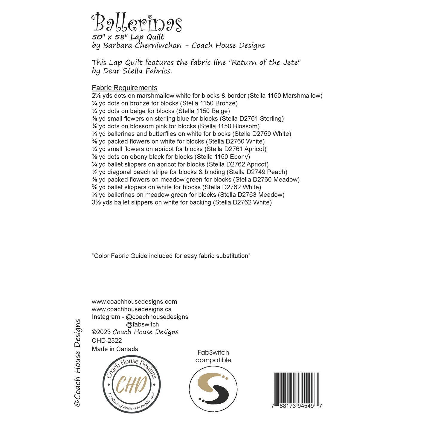 Ballerinas Quilt Pattern