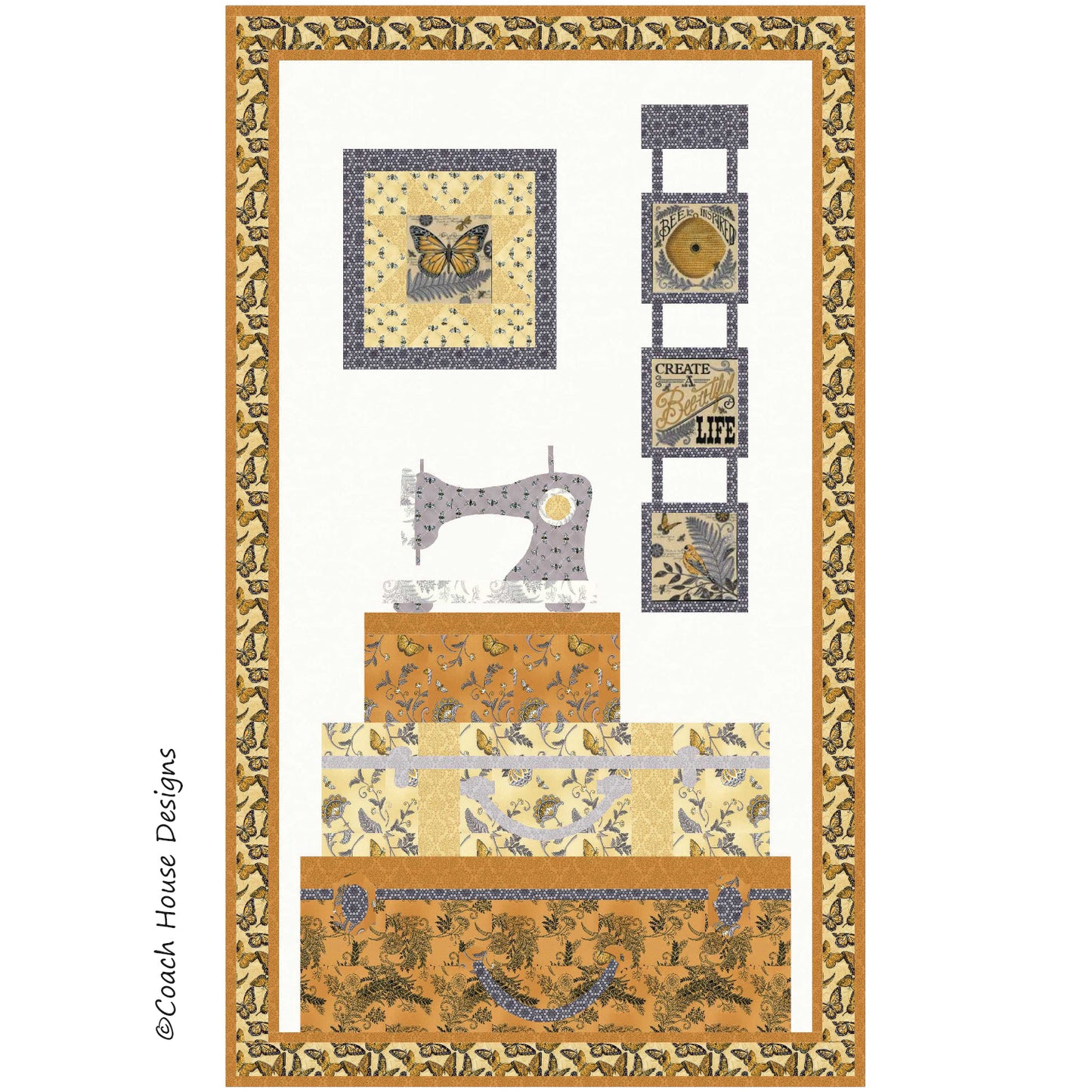 Bee Inspired Downloadable PDF Quilt Pattern