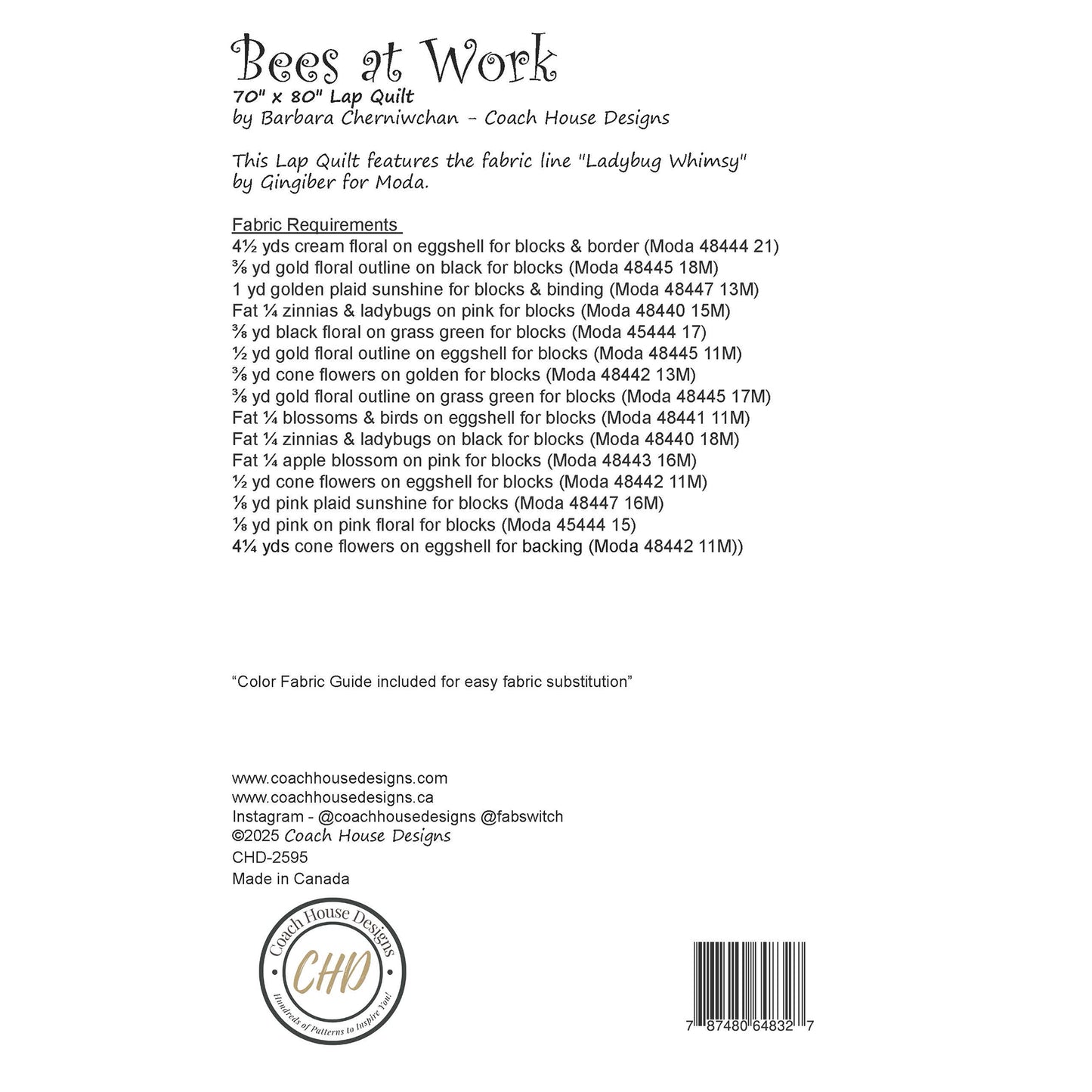 Bees at Work Downloadable PDF Quilt Pattern (Pre-Order)