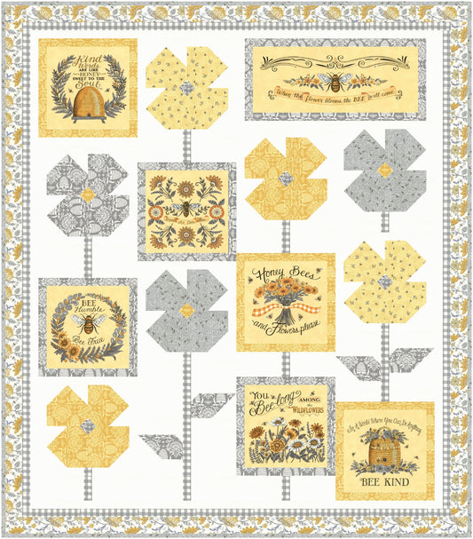 Bees in the Garden Downloadable PDF Quilt Pattern