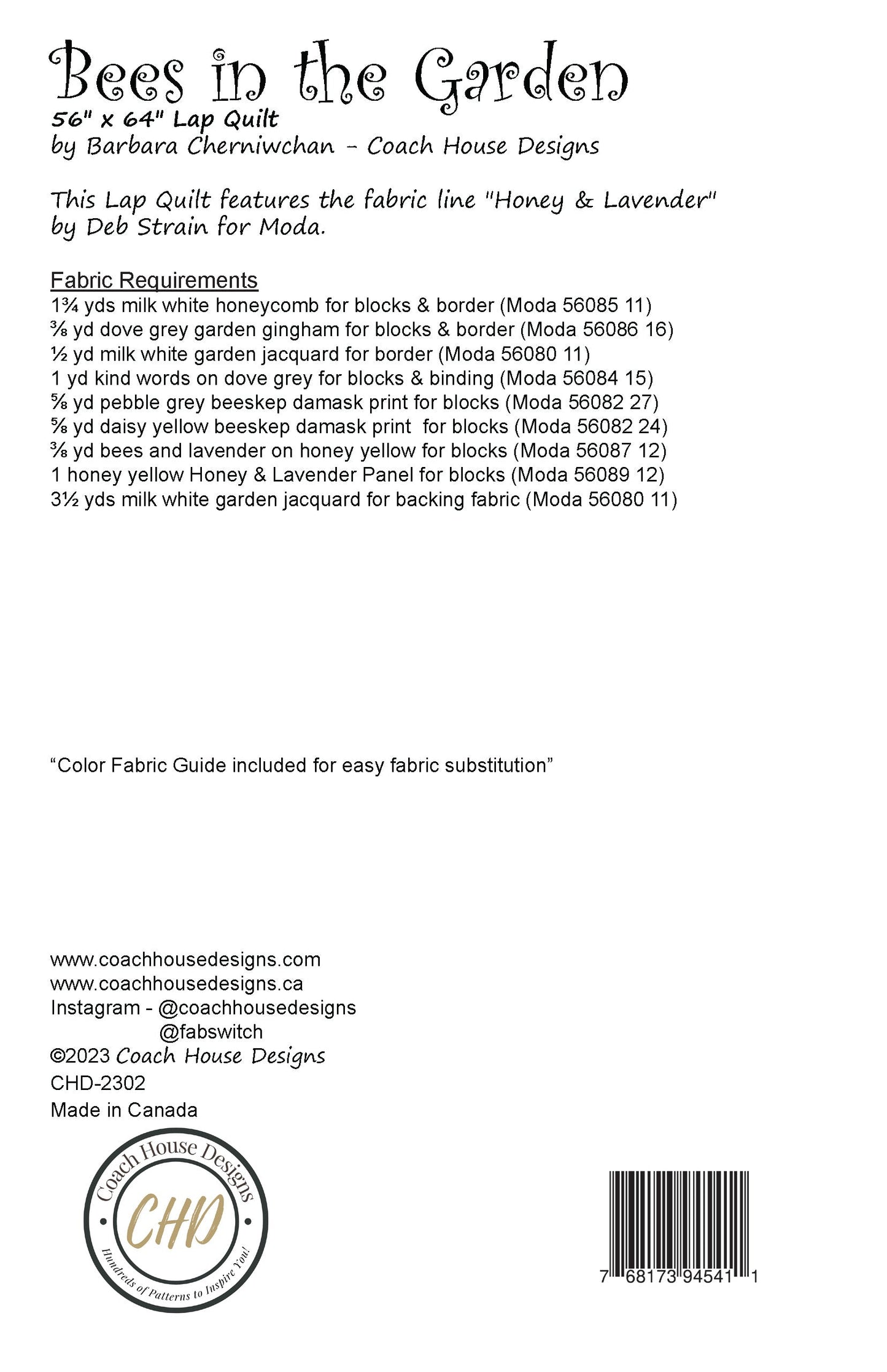 Bees in the Garden Downloadable PDF Quilt Pattern