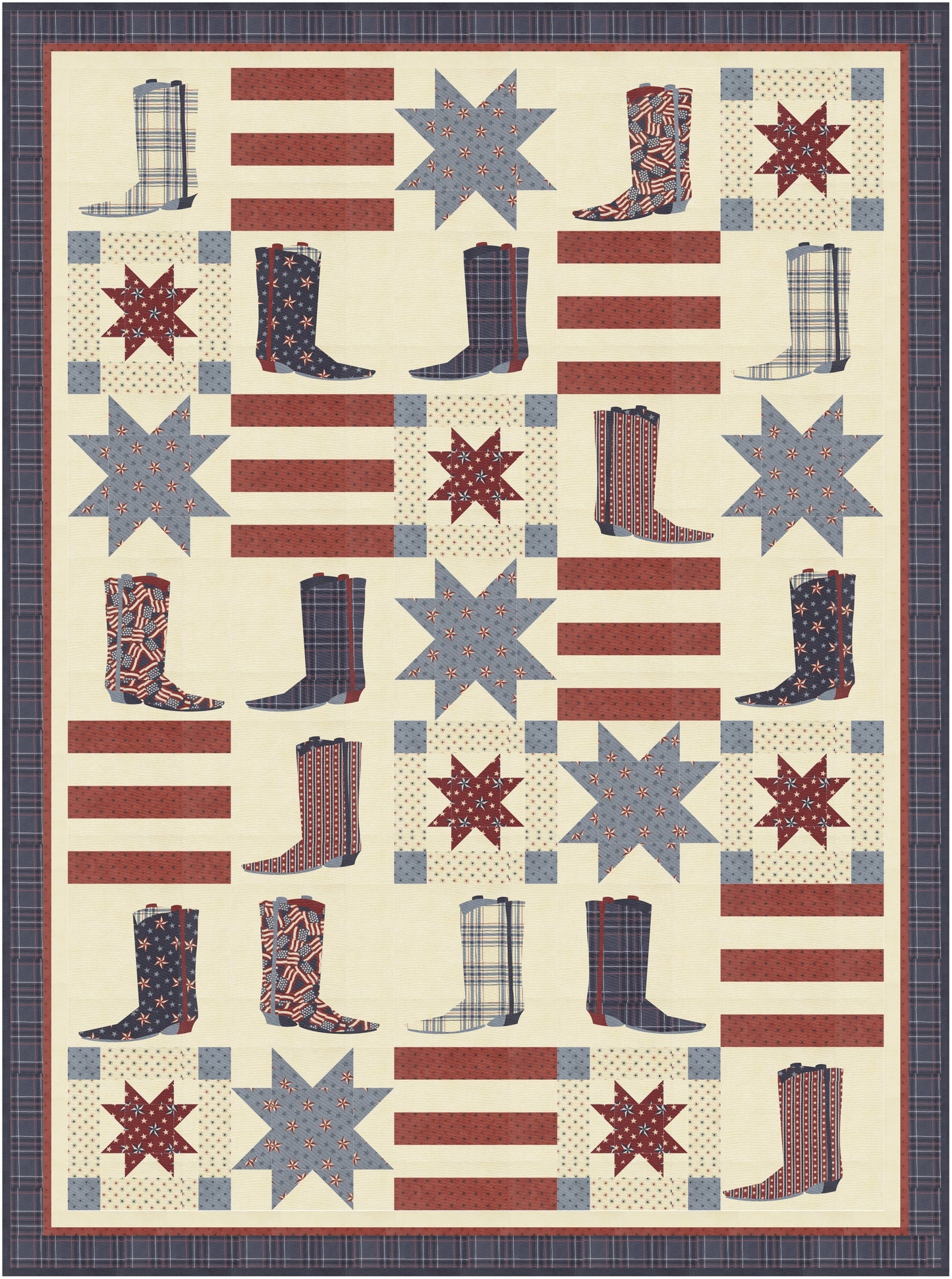 Boots & Stripes Quilt Pattern (Pre-Order)