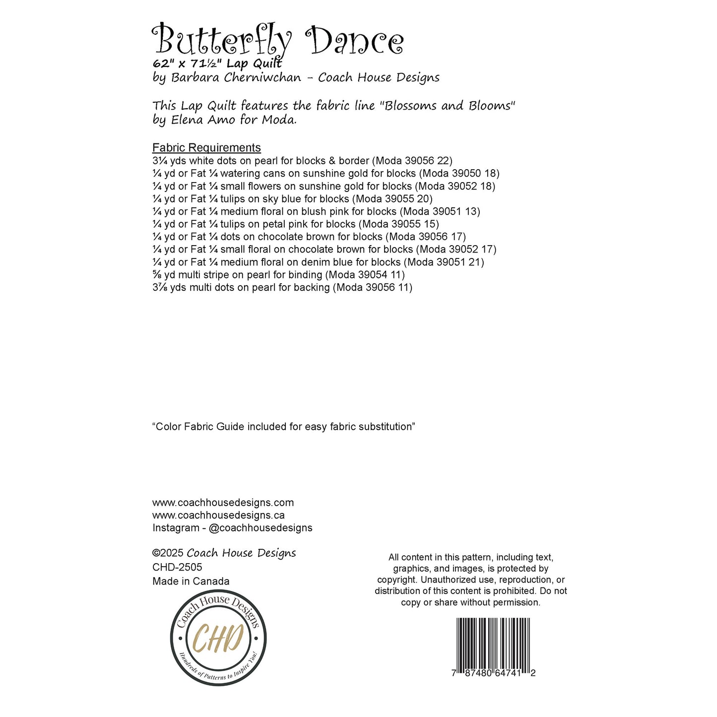 Butterfly Dance Downable PDF Quilt Pattern