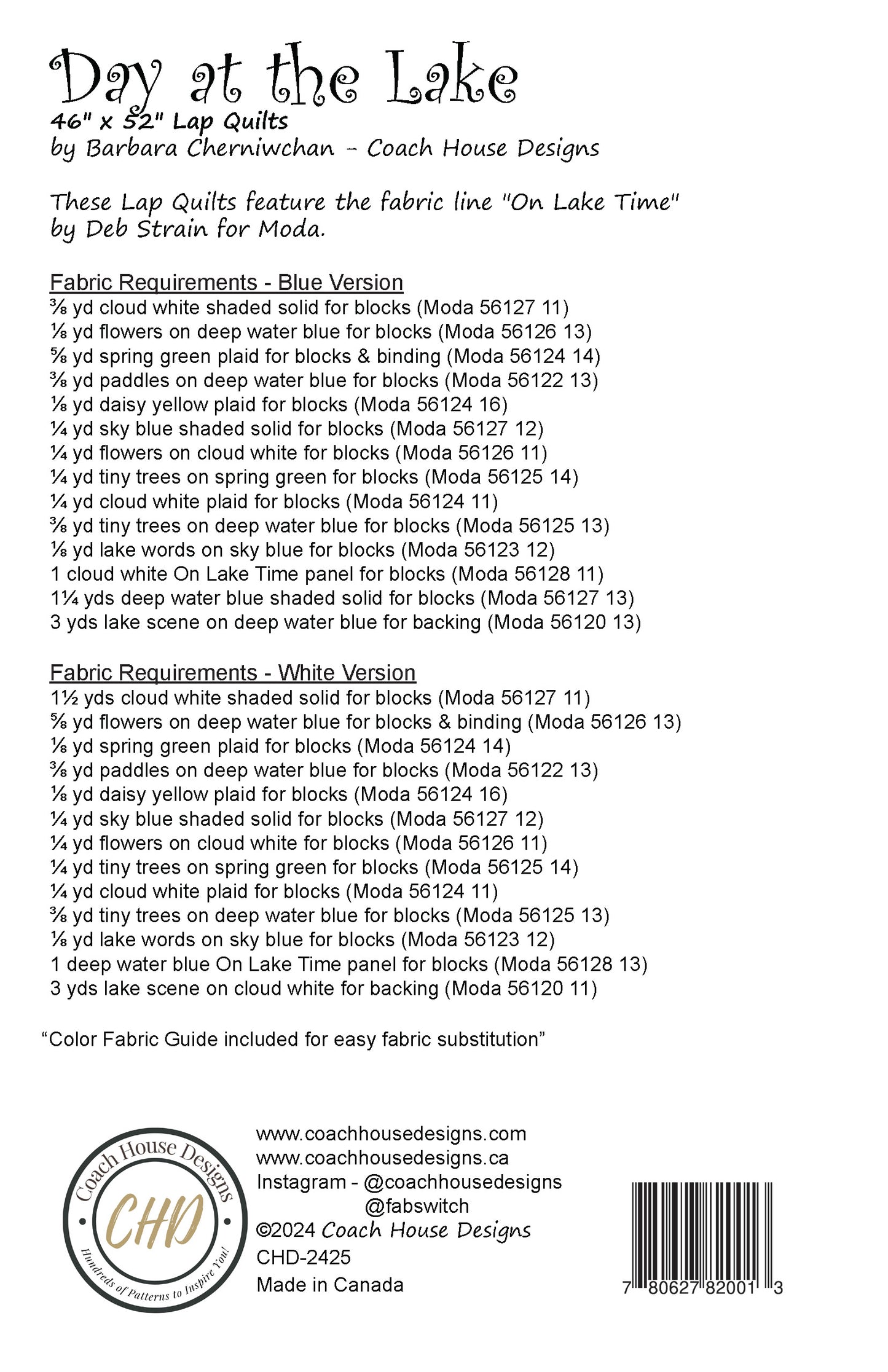 Day at the Lake Downloadable PDF Quilt Pattern