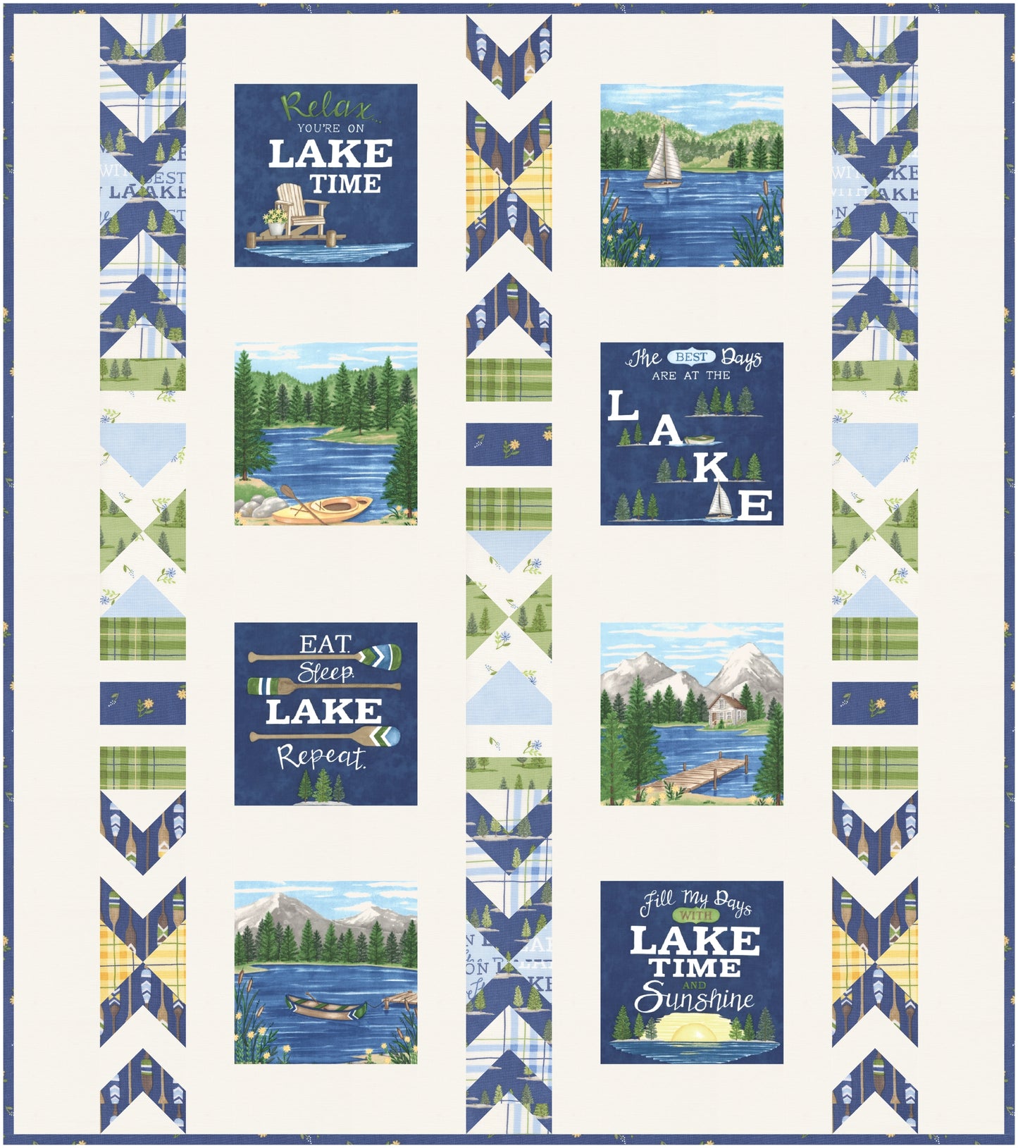 Day at the Lake Downloadable PDF Quilt Pattern
