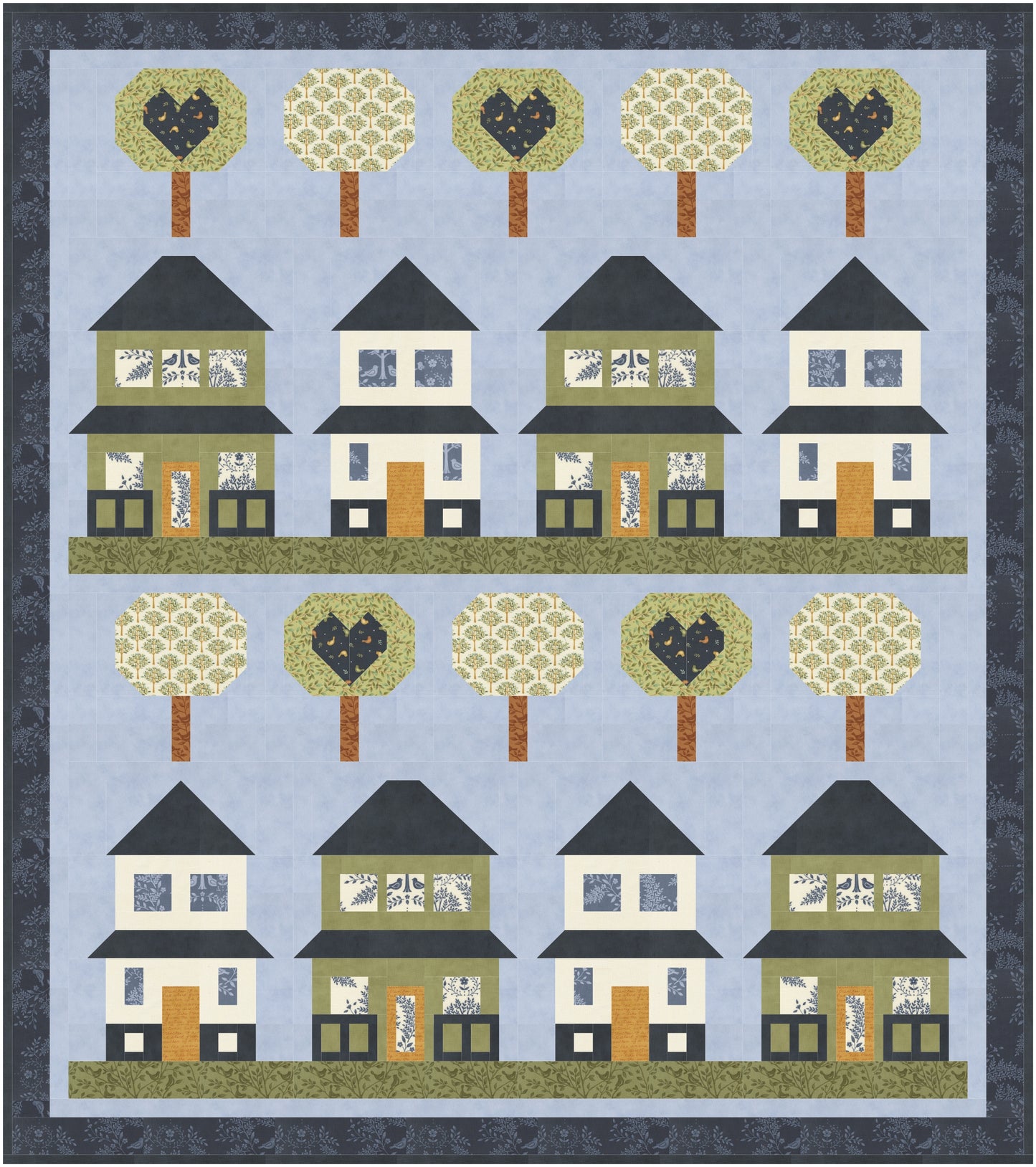 Family Neighborhood Quilt Pattern (Pre-Order)