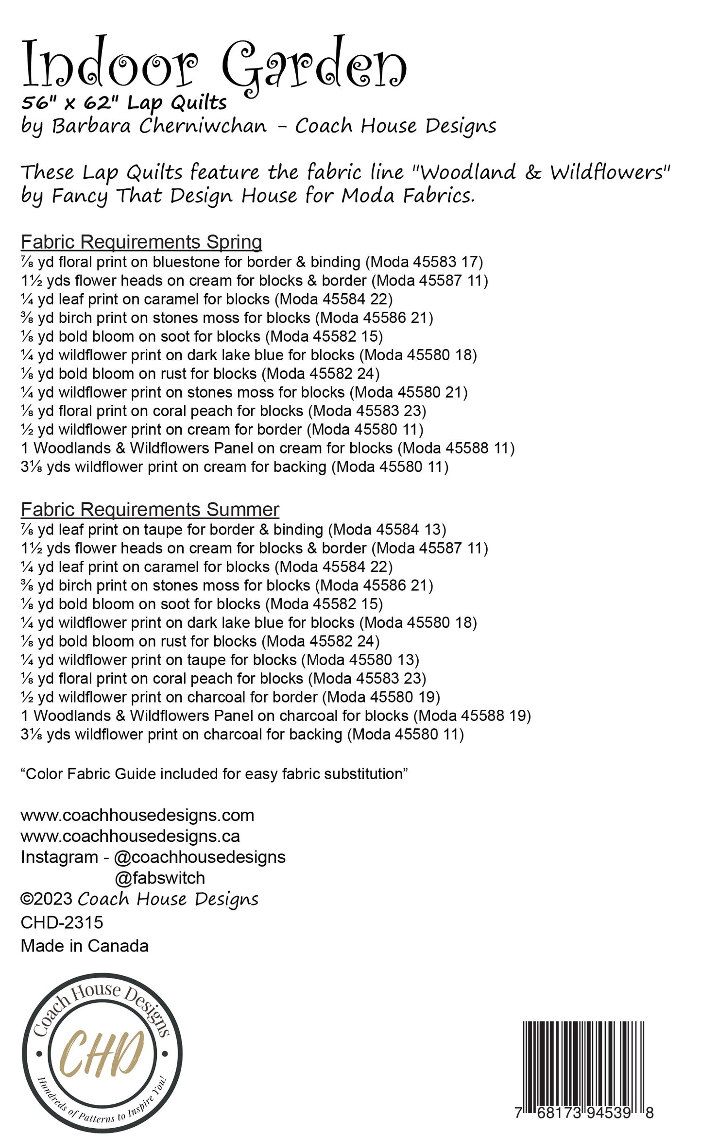 Indoor Garden Downloadable PDF Quilt Pattern