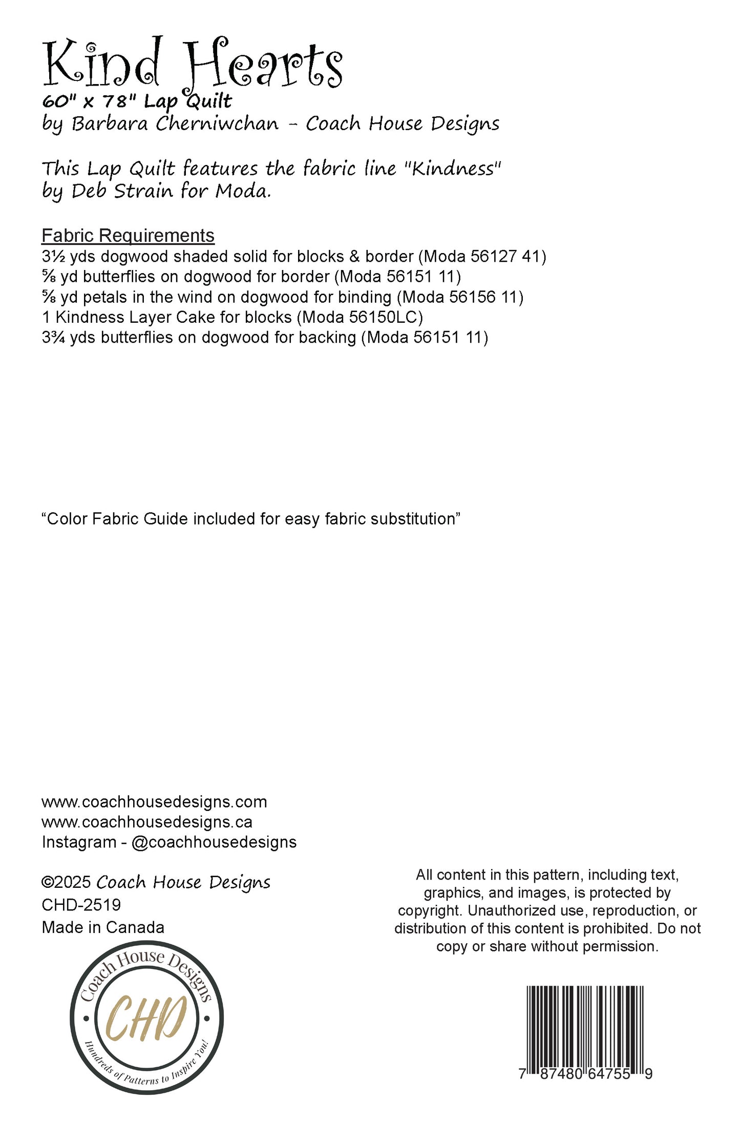 Kind Hearts Quilt Pattern (Pre-Order)