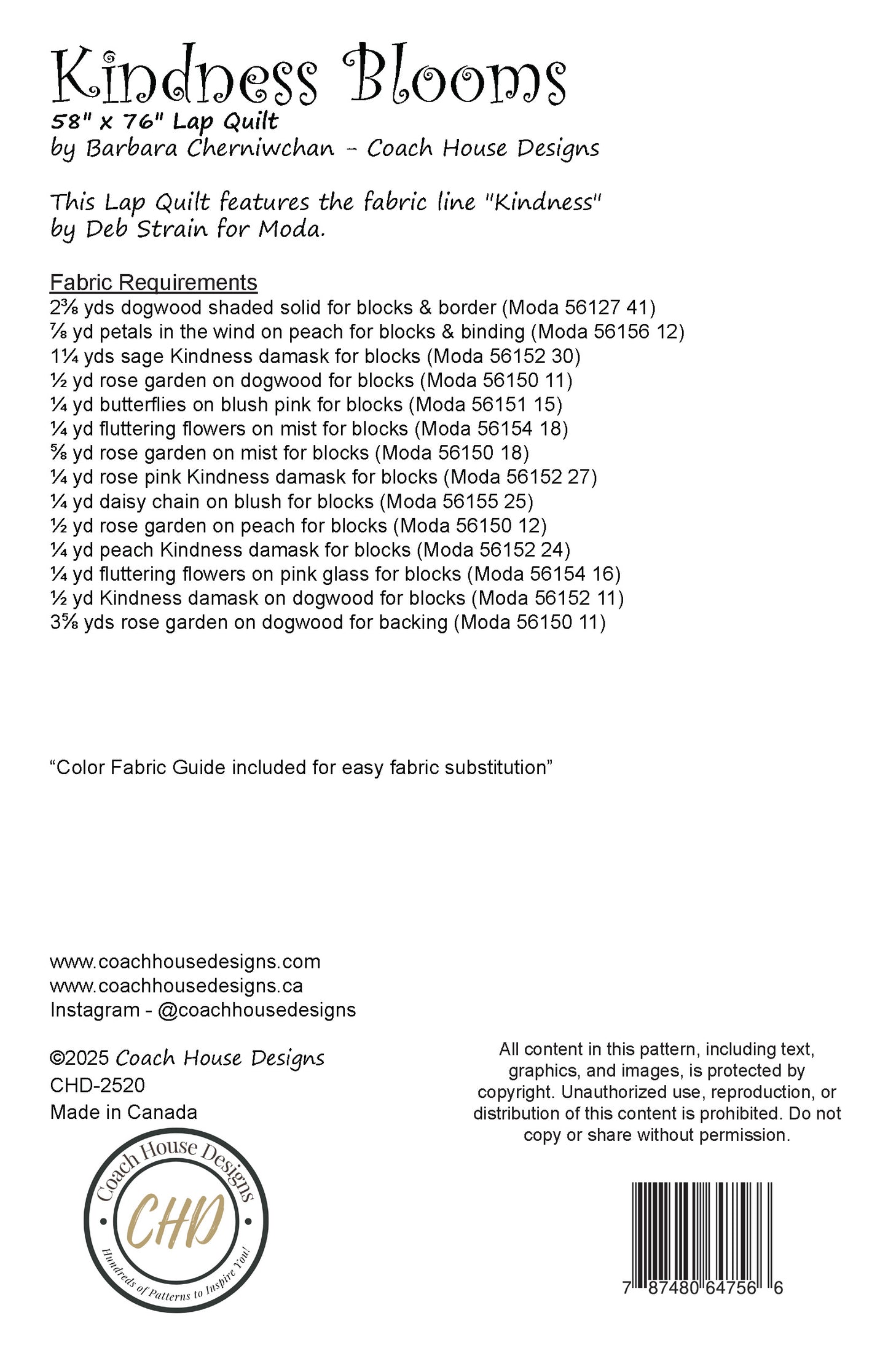 Kindness Blooms Quilt Pattern (Pre-Order)