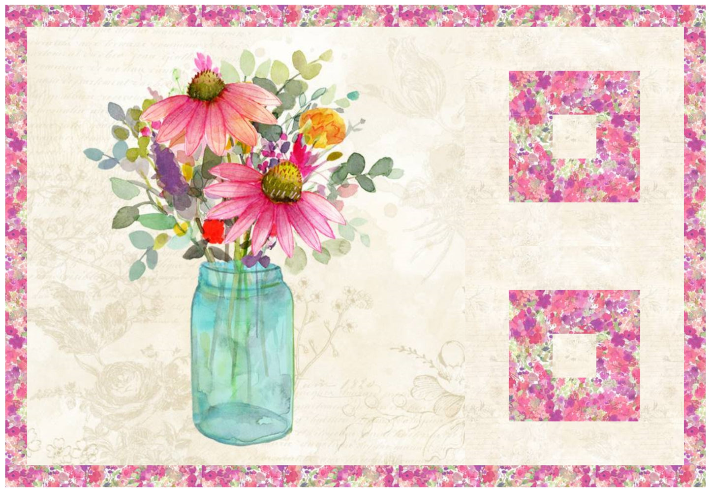 Flowers for Your Table Downloadable PDF Quilt Pattern