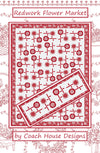 Redwork Flower Market Quilt Pattern