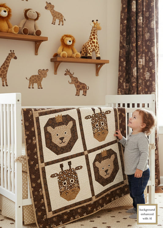Let's Go on a Safari Downloadable PDF Quilt Pattern Booklet