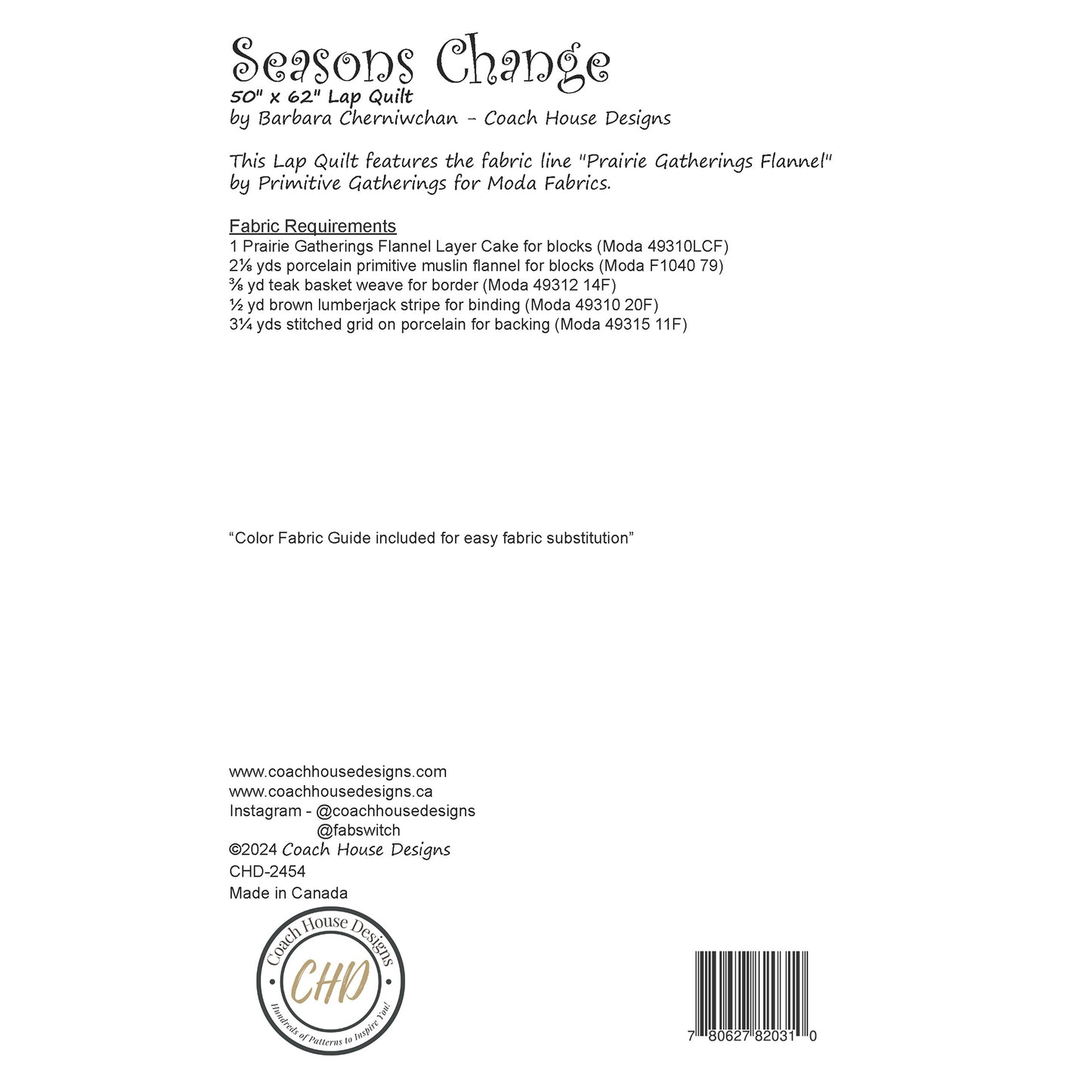 Seasons Change Downloadable PDF Quilt Pattern