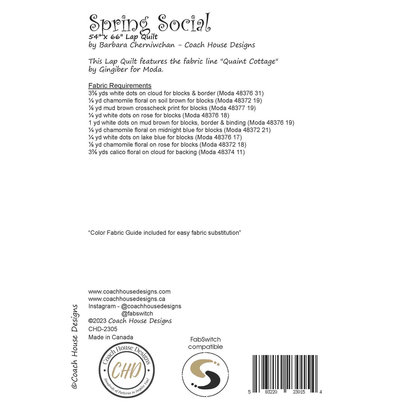 Spring Social Downloadable PDF Quilt Pattern