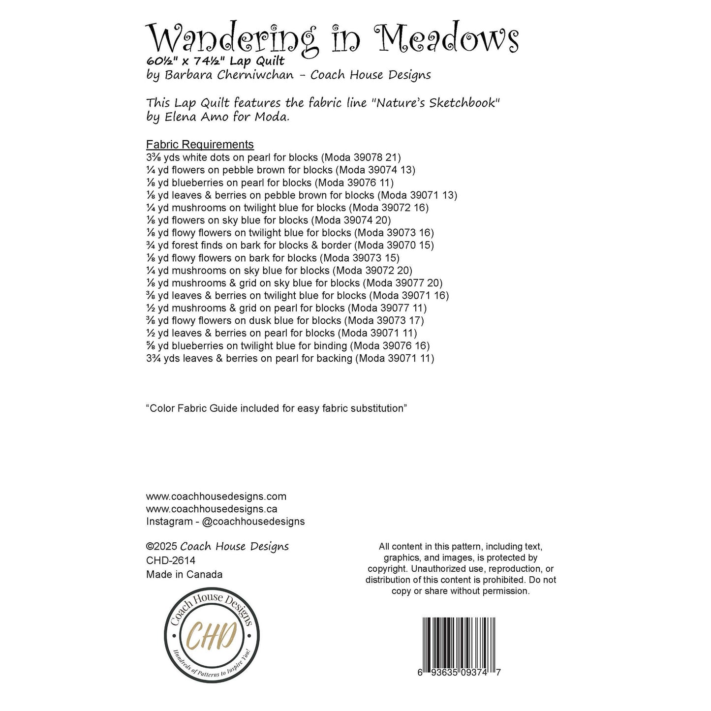 Wandering in Meadows Downloadable PDF Quilt Pattern