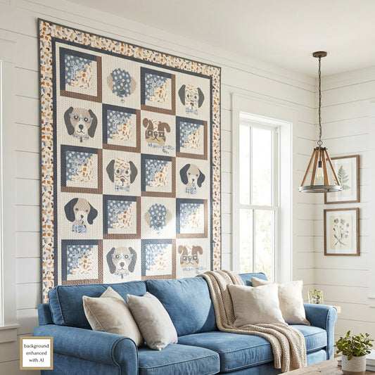Woof! Downloadable PDF Quilt Pattern