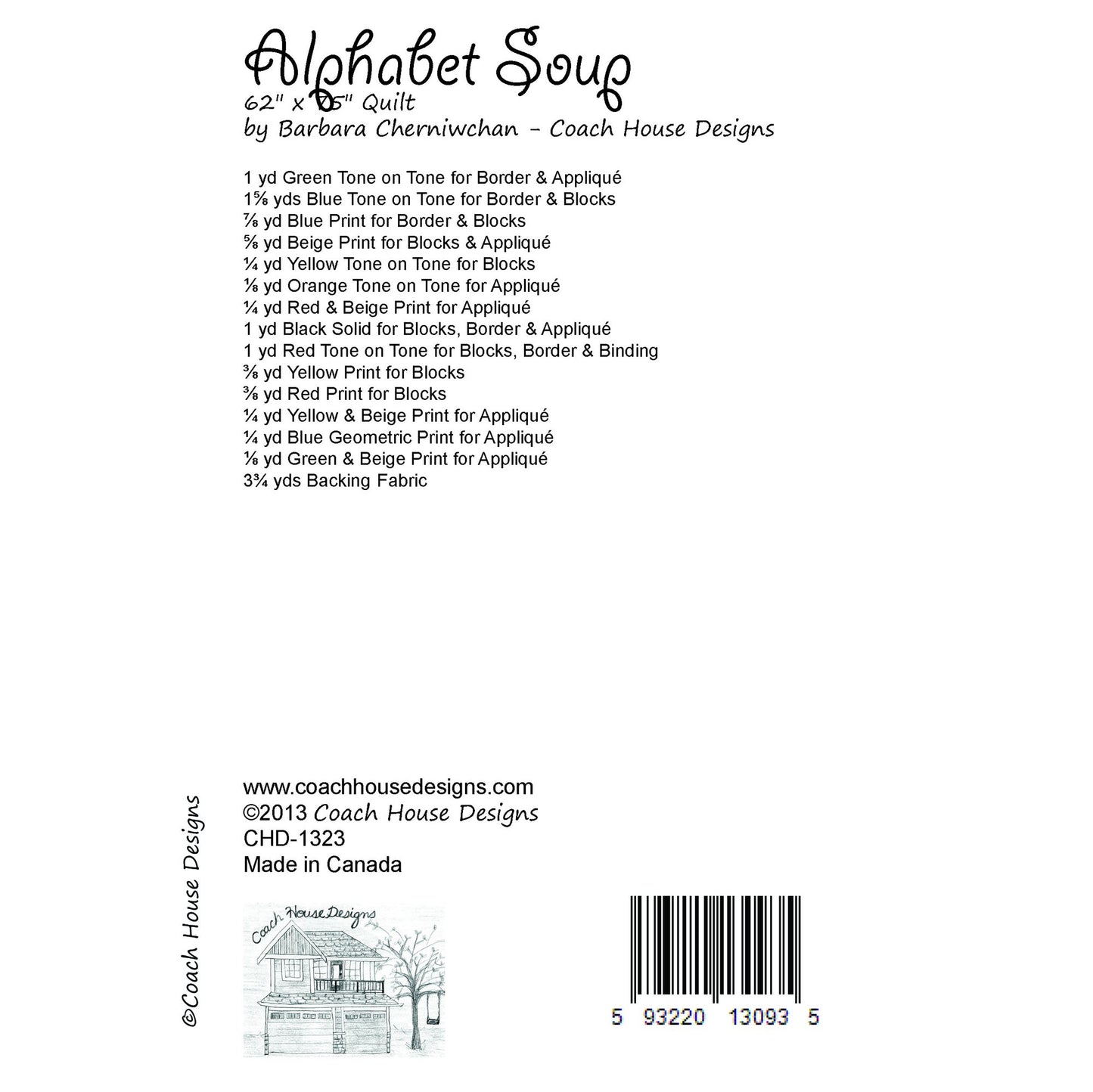 Alphabet Soup Quilt Pattern