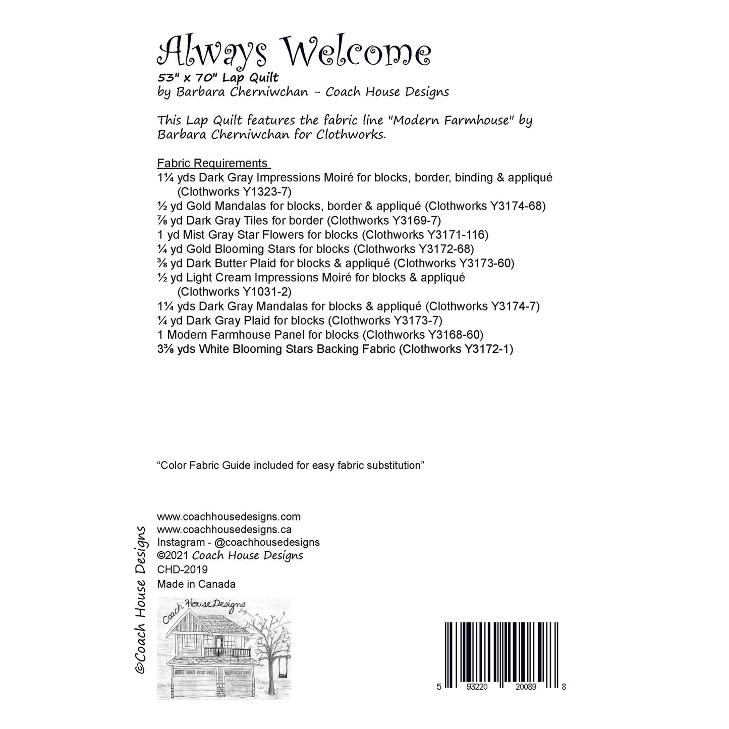Always Welcome Quilt Pattern