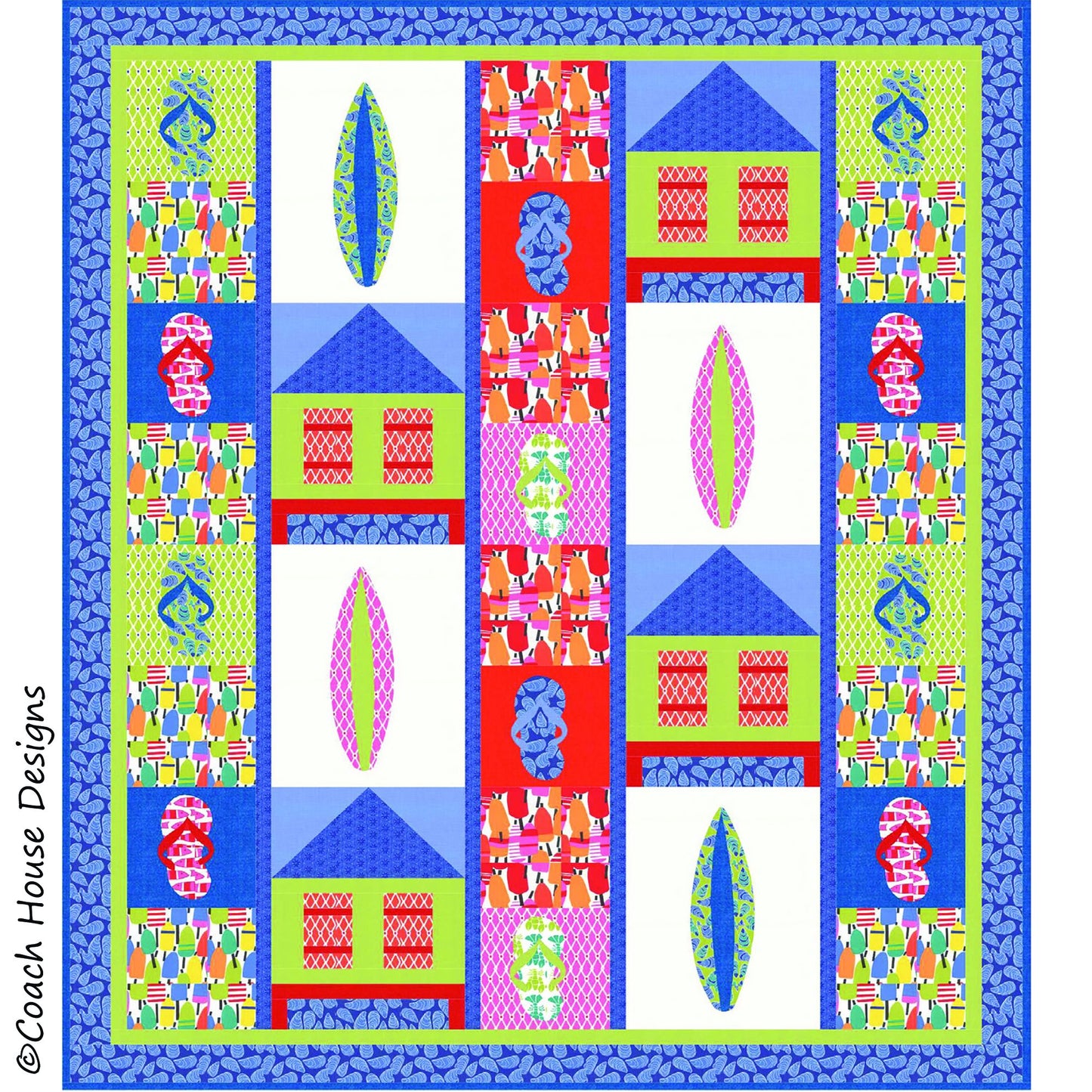 At the Beach Downloadable PDF Quilt Pattern