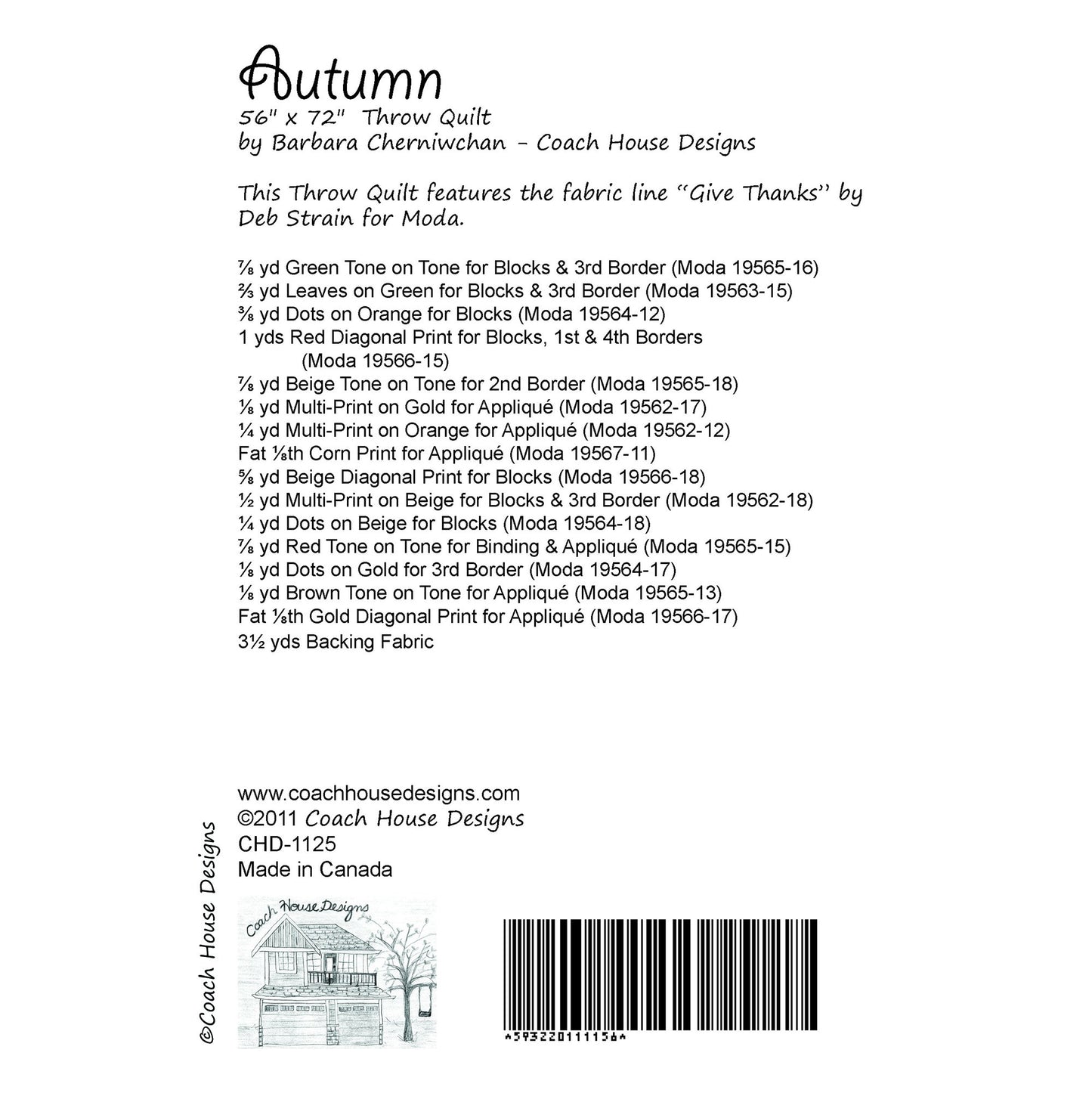 Autumn Downloadable PDF Quilt Pattern