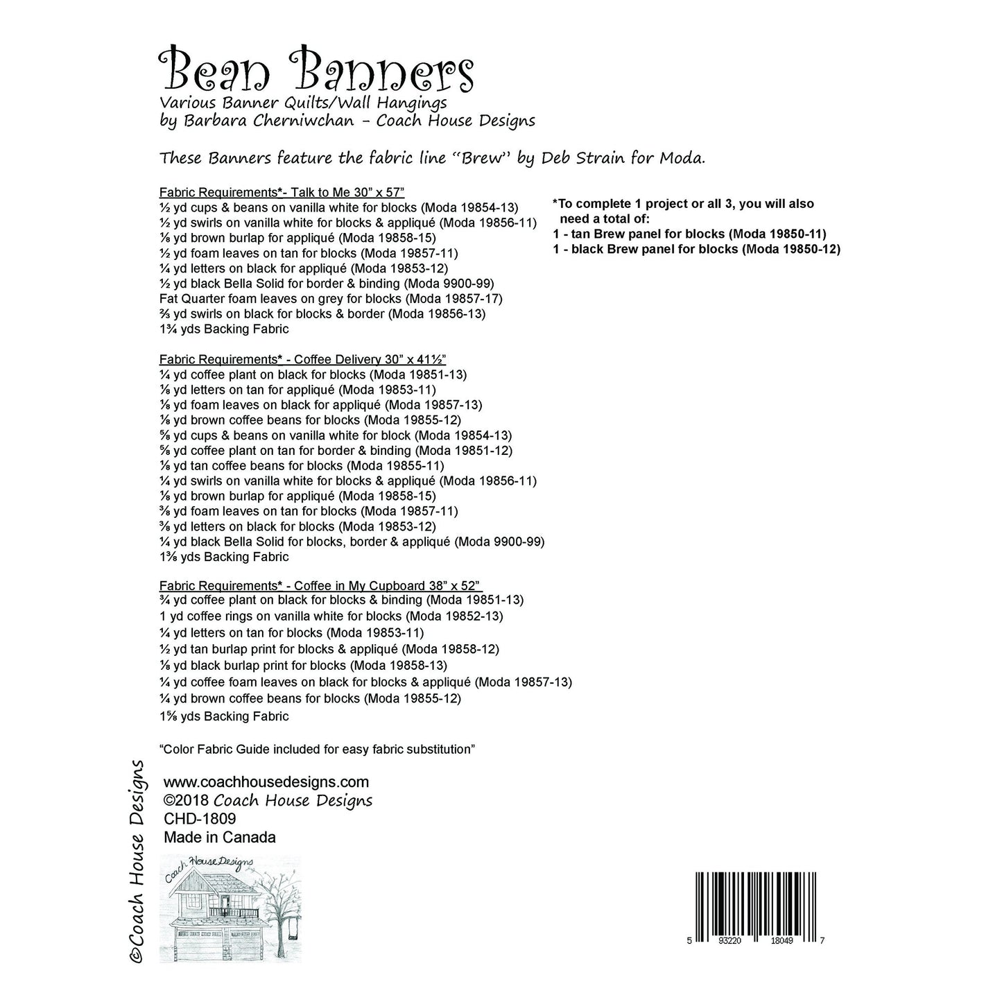 Bean Banners Downloadable PDF Quilt Pattern