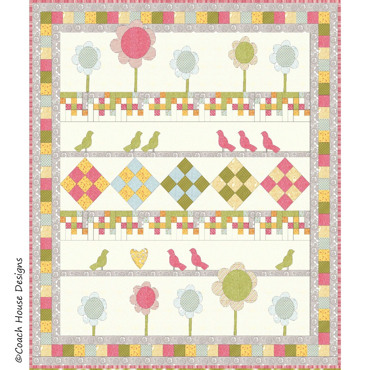 Birds in the Garden Quilt Pattern