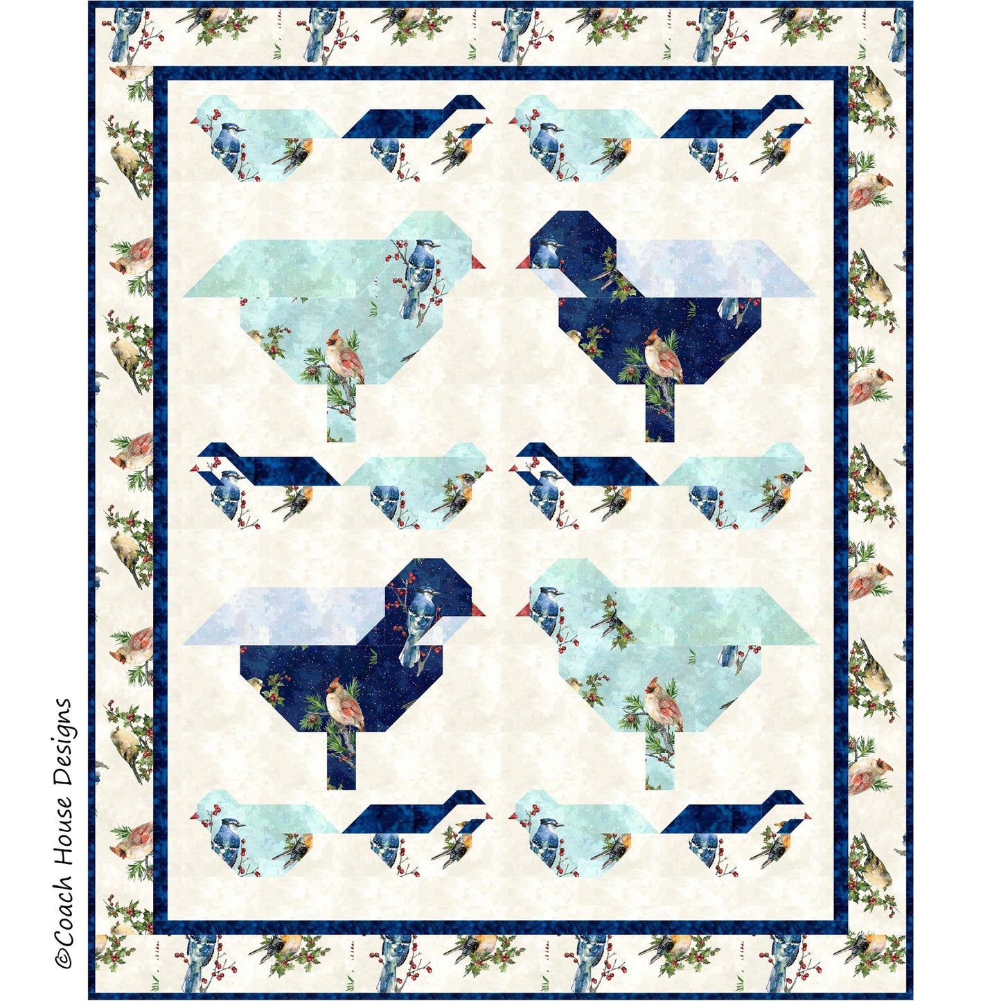 Birds of Winter Downloadable PDF Quilt Pattern