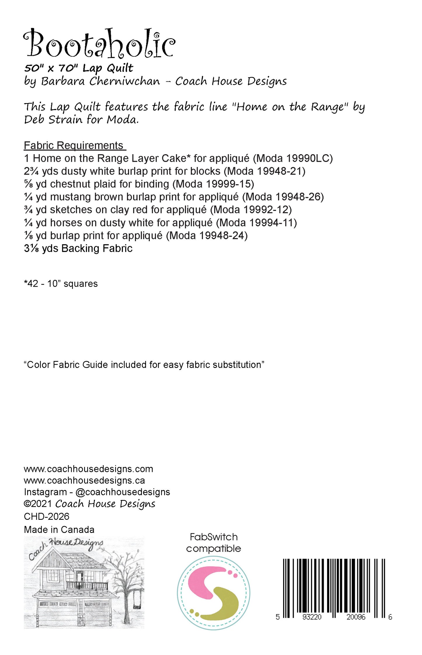 Bootaholic Quilt Pattern