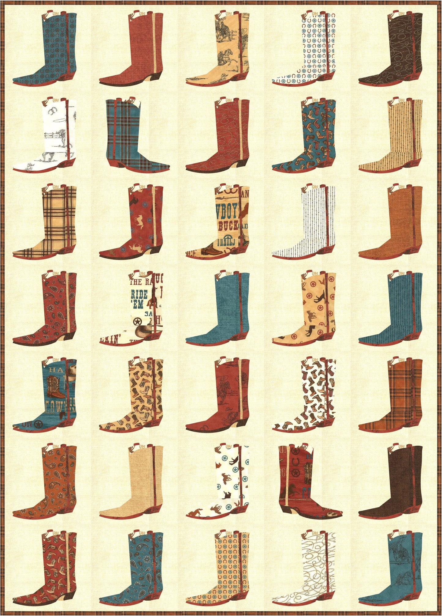 Bootaholic Downloadable PDF Quilt Pattern