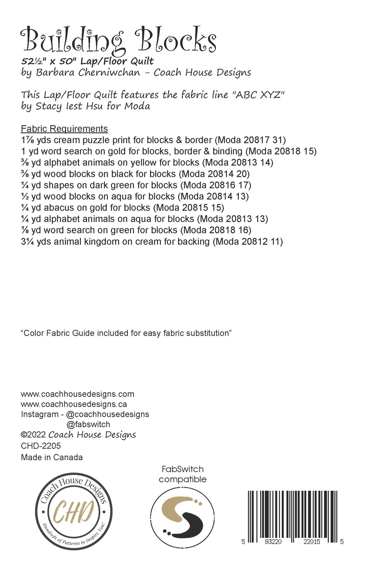 Building Blocks Downloadable PDF Quilt Pattern