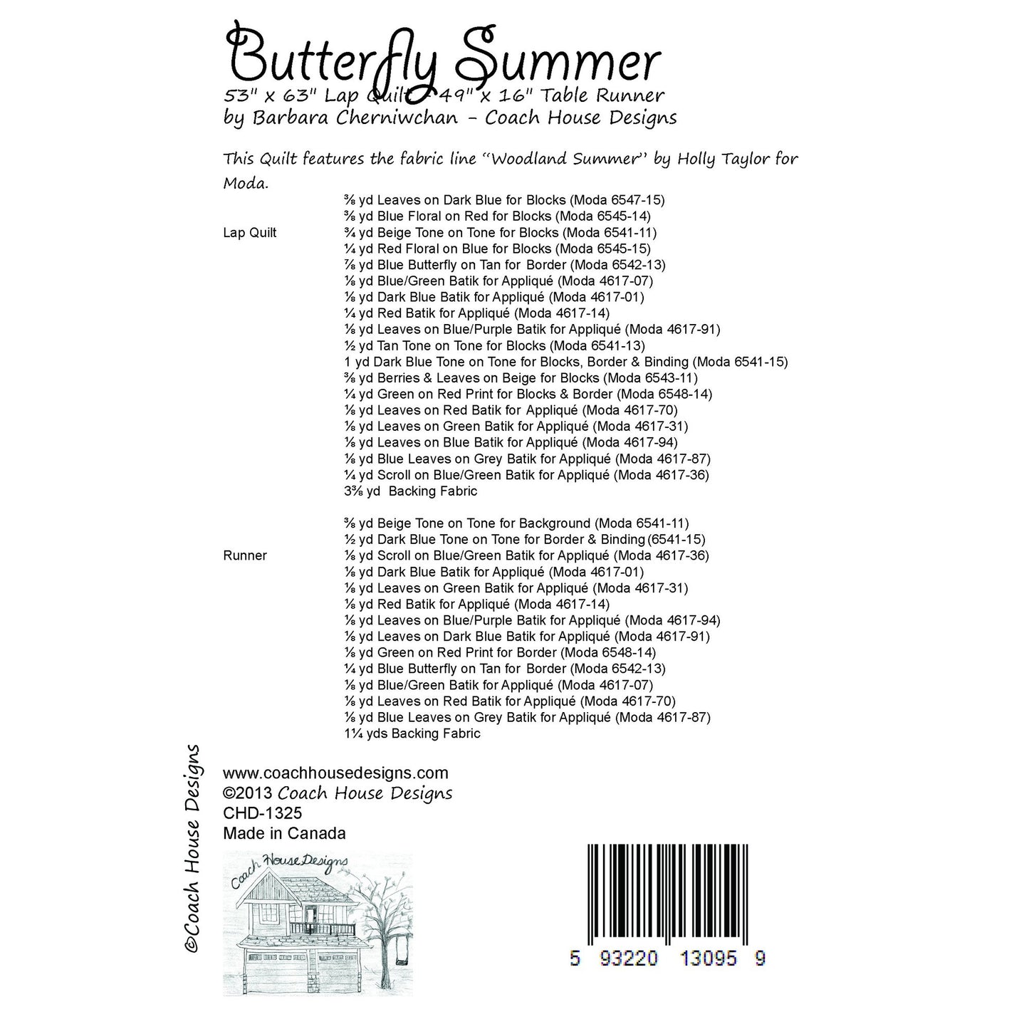 Butterfly Summer Downloadable PDF Quilt Pattern