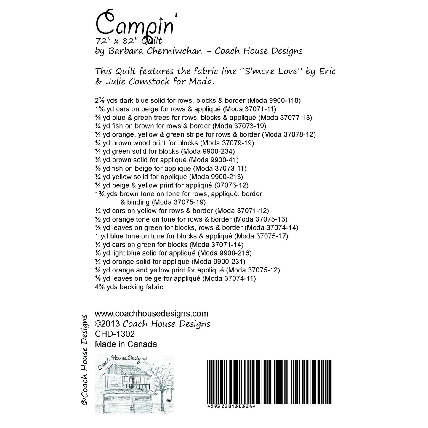 Campin’ Quilt Pattern