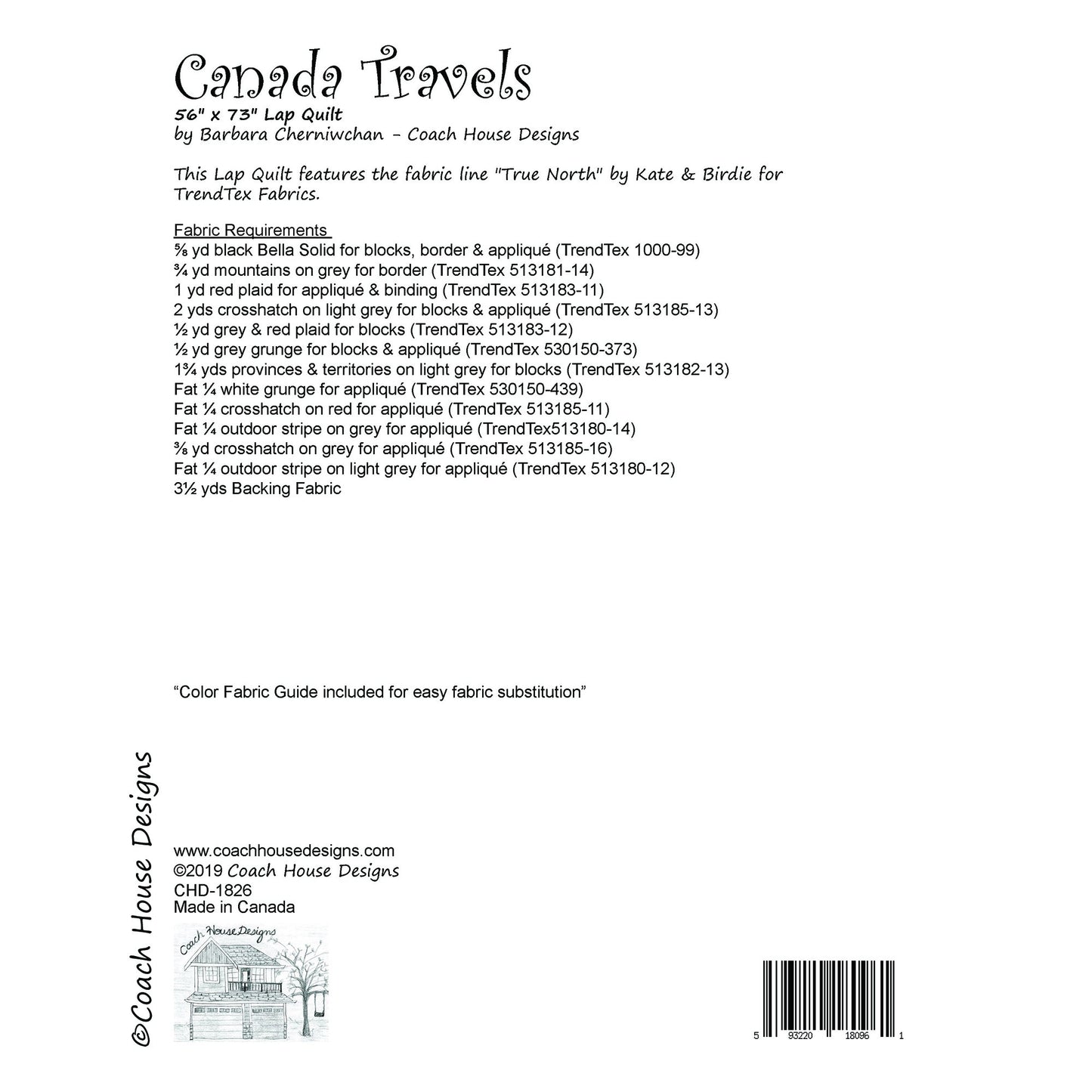 Canada Travels Downloadable PDF Quilt Pattern