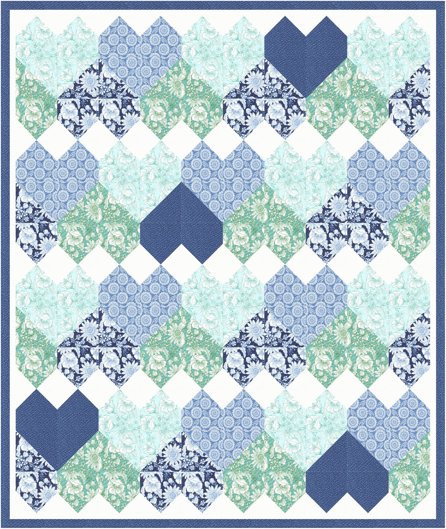 Chain of Hearts Quilt Pattern