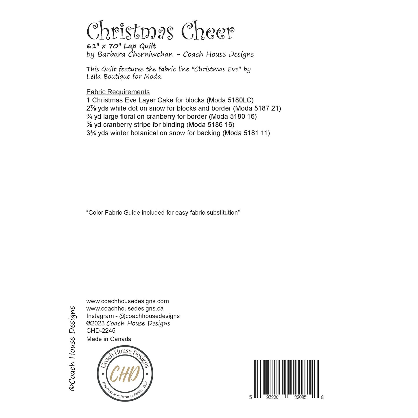 Christmas Cheer Downloadable PDF Quilt Pattern