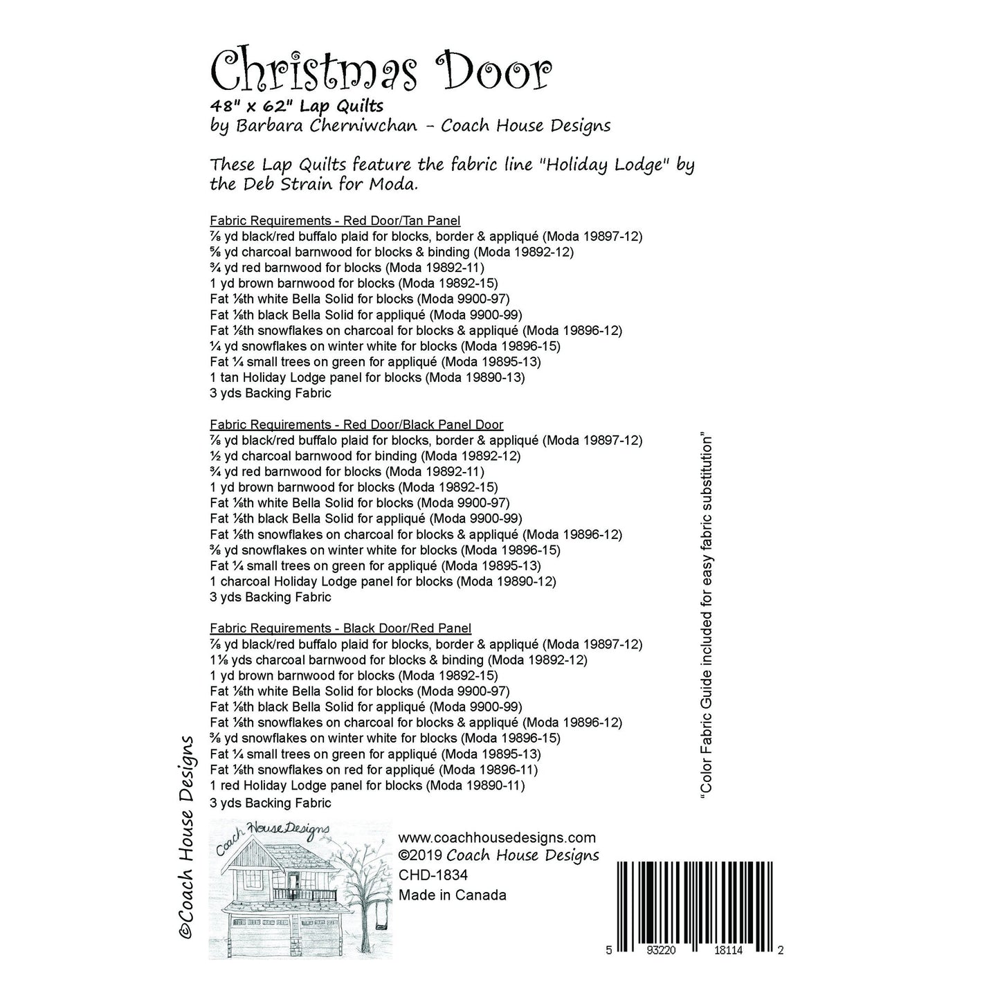 Christmas Door Downloadable PDF Quilt Pattern