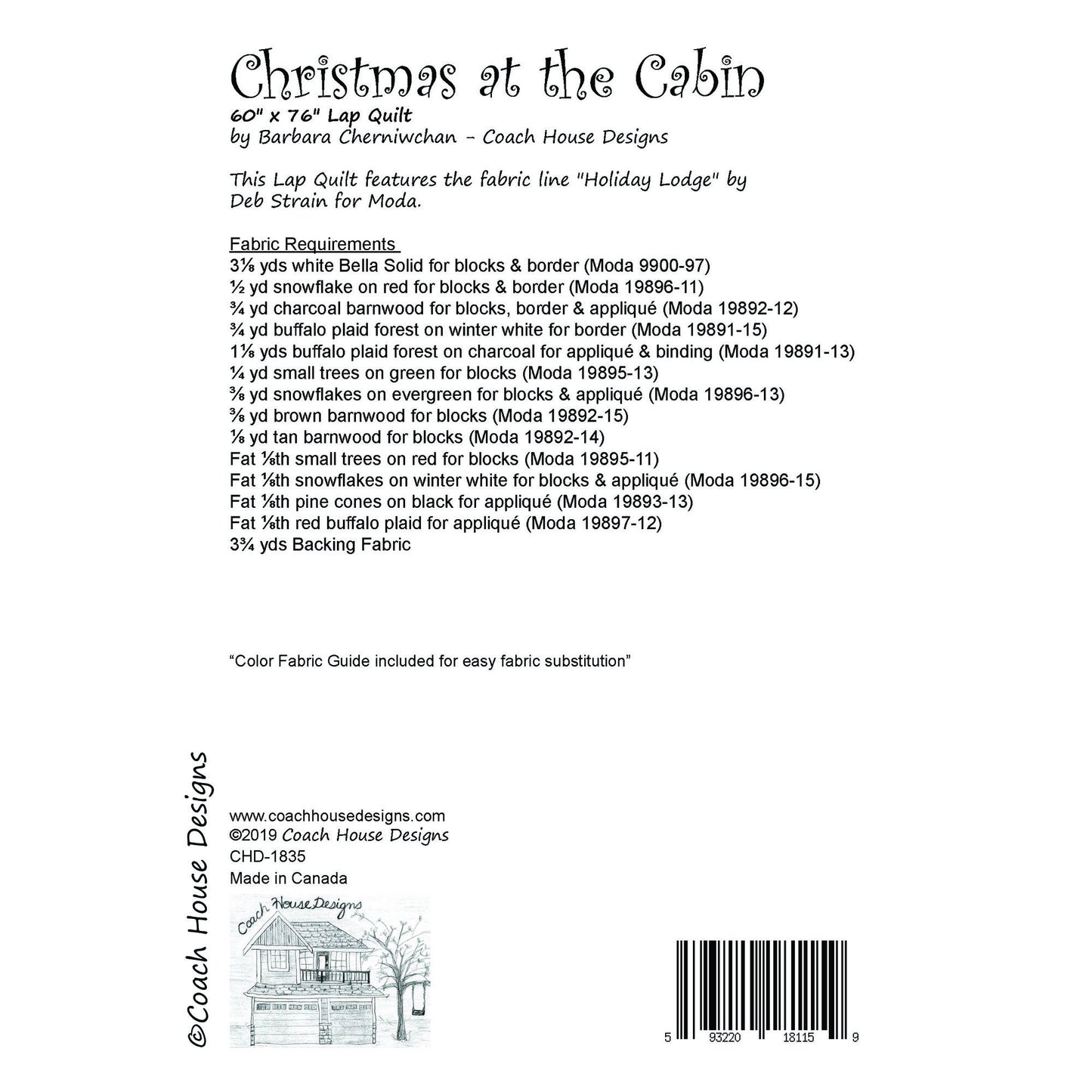 Christmas at the Cabin Downloadable PDF Quilt Pattern