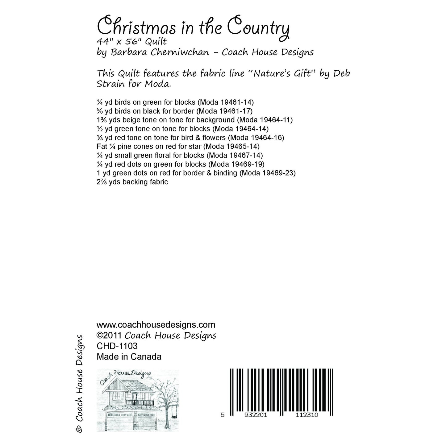 Christmas in the Country Downloadable PDF Quilt Pattern