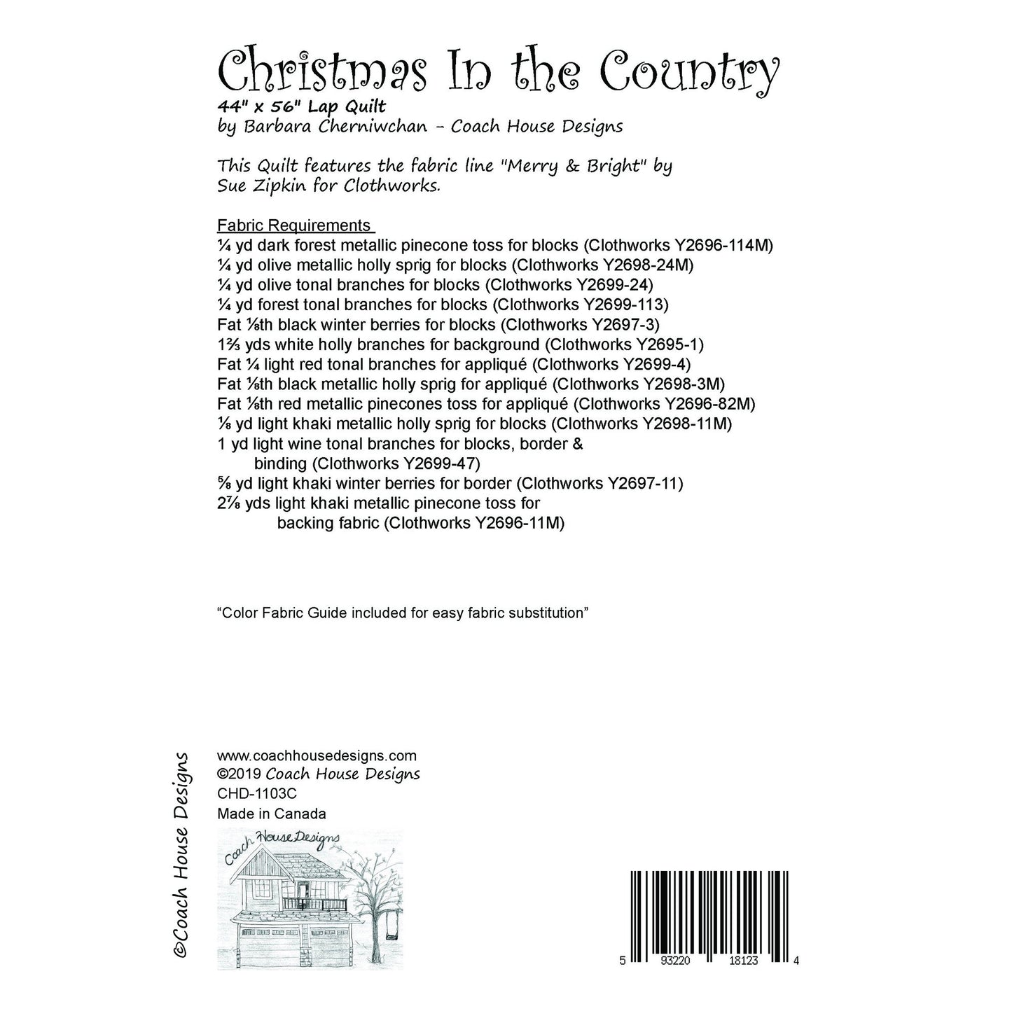 Christmas in the Country (Clothworks) Quilt Pattern