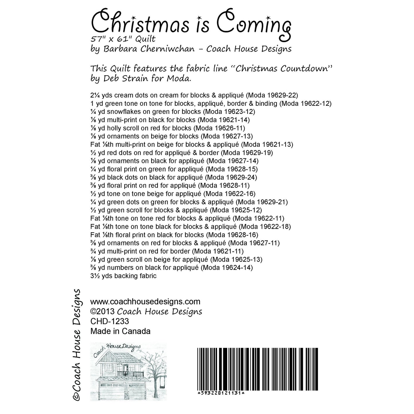 Christmas is Coming Quilt Pattern