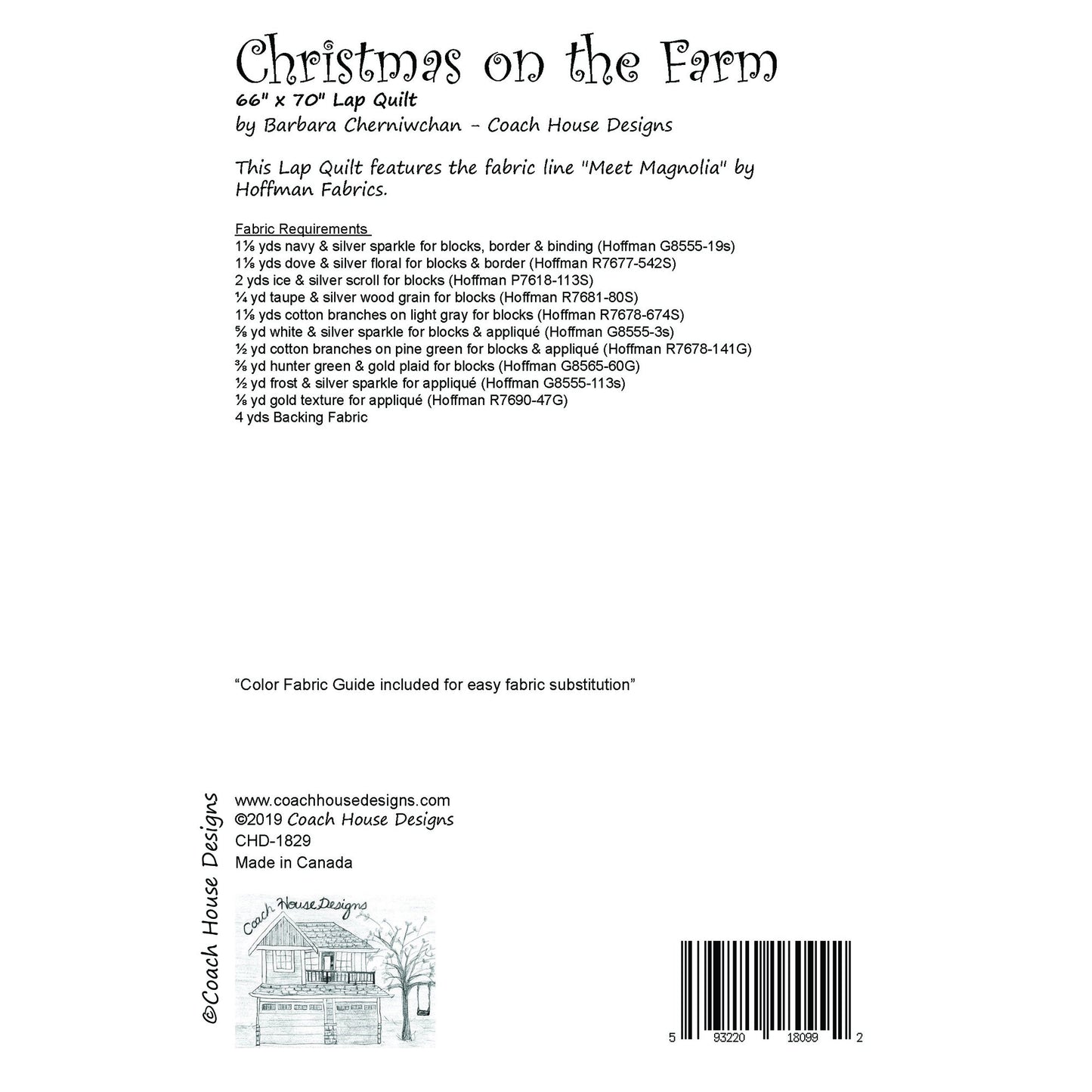 Christmas on the Farm Downloadable PDF Quilt Pattern