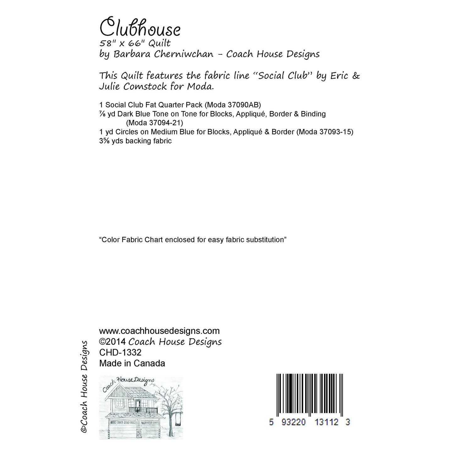 Clubhouse Downloadable PDF Quilt Pattern