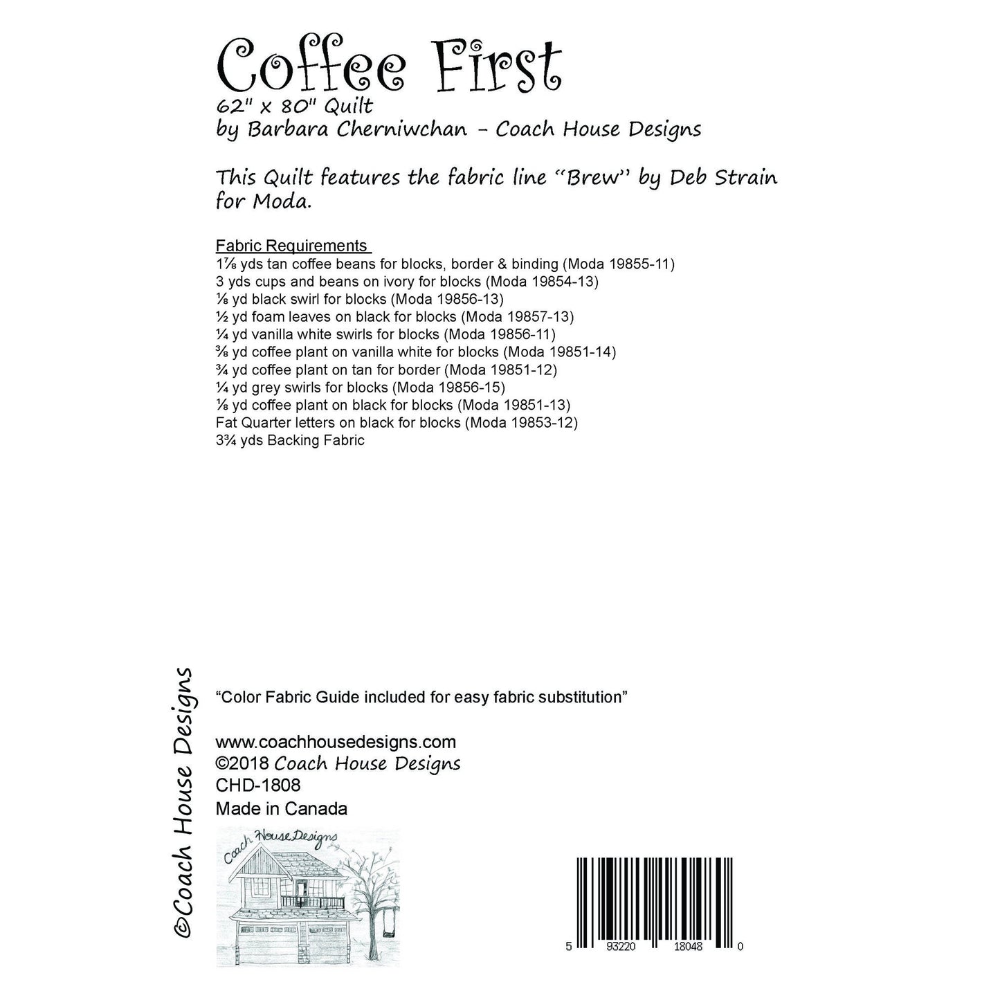 Coffee First Quilt Pattern