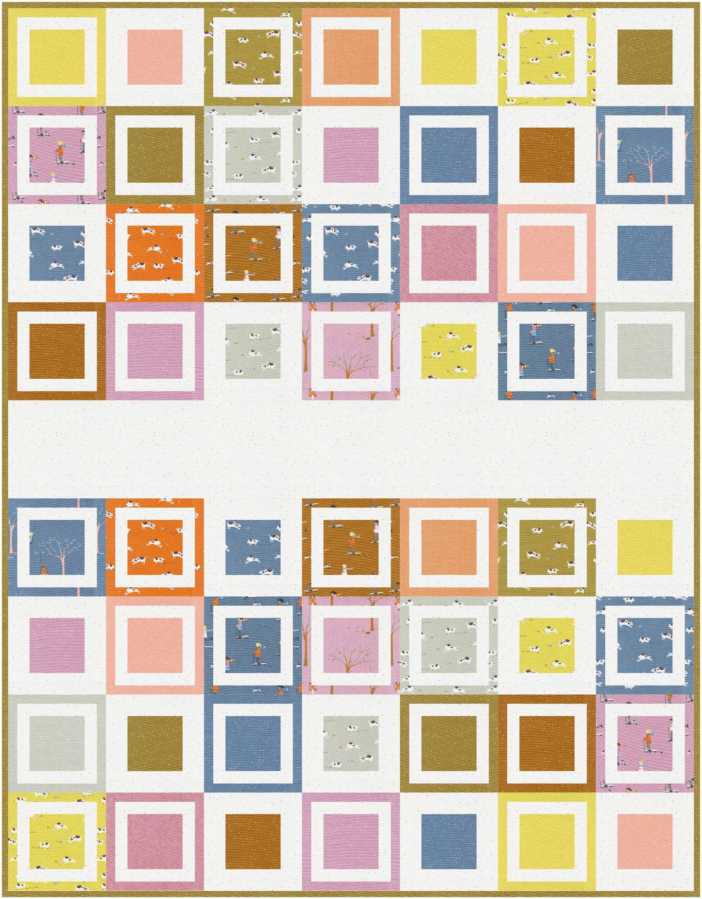 Dinosaur Steps Downloadable PDF Quilt Pattern