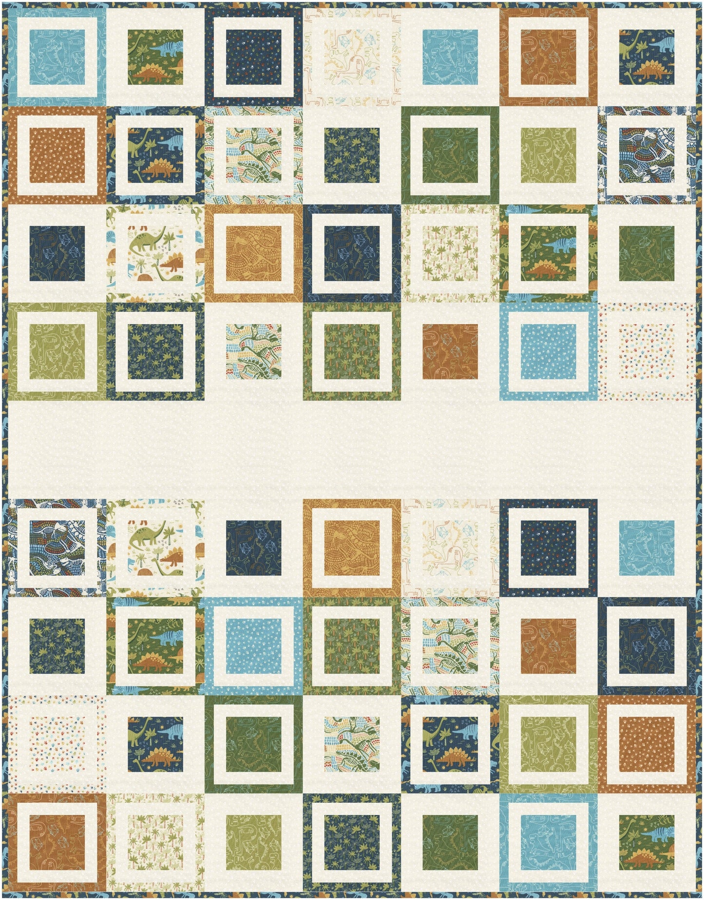 Dinosaur Steps Downloadable PDF Quilt Pattern