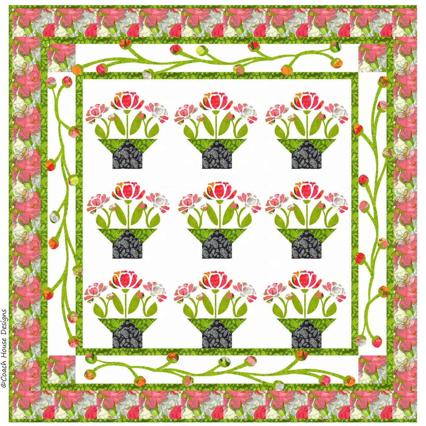 Elizabeth’s Garden Downloadable PDF Quilt Pattern